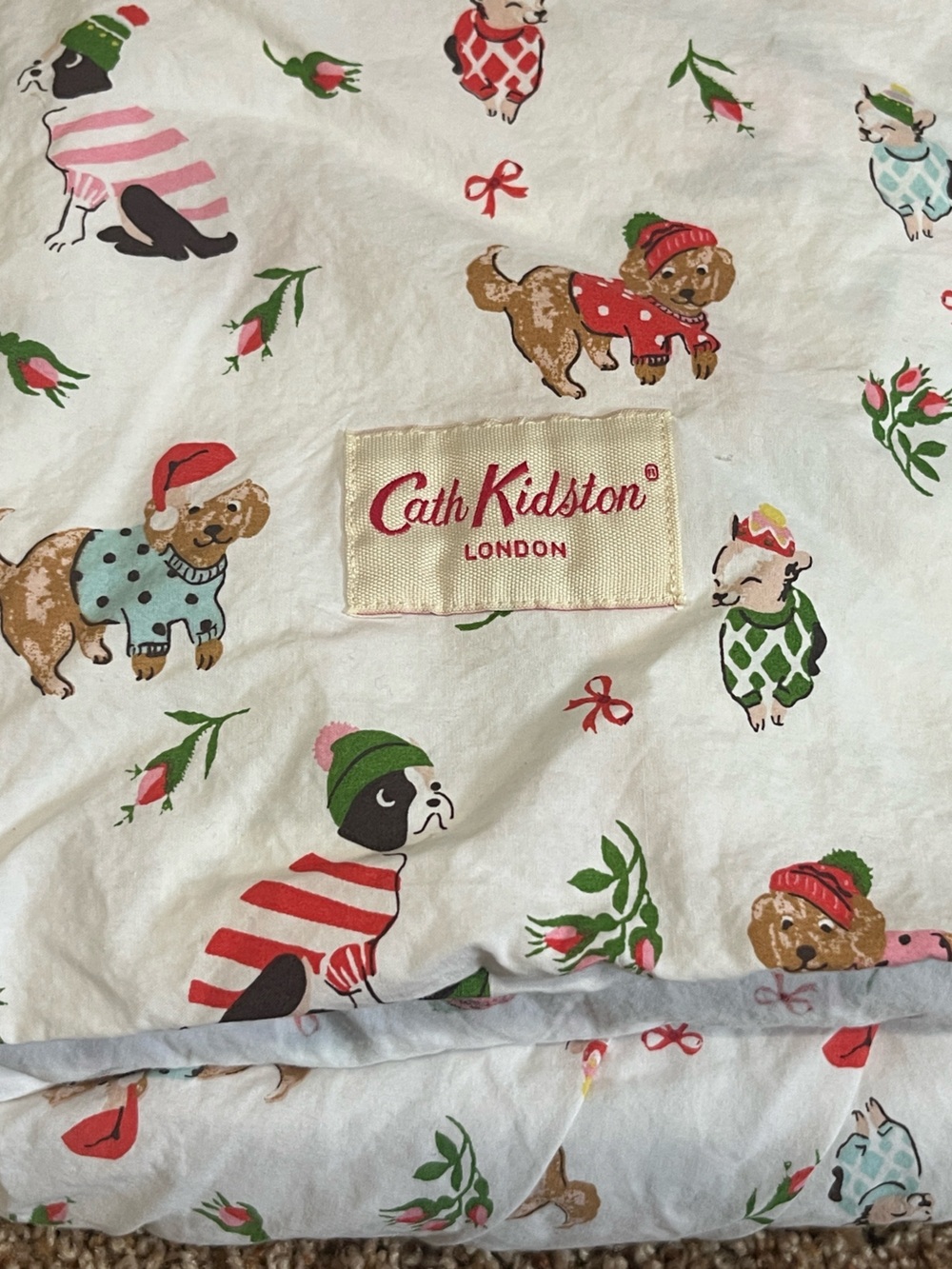 🎄 Cath Kidston London Christmas Sheet Set 100% cotton Full Double Size